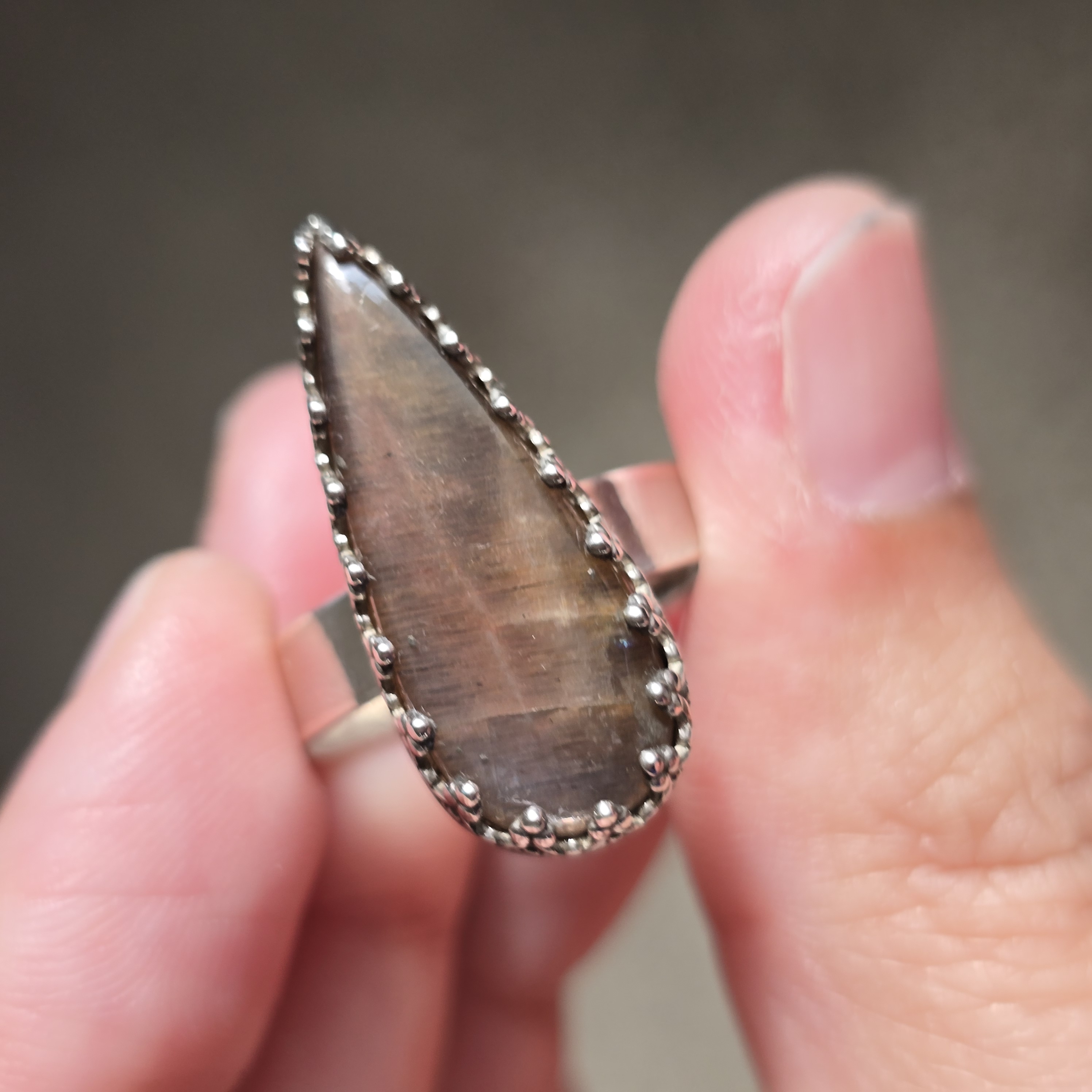 Gold Sunstone Ring 925 Sterling Silver 14 thumbnail 12