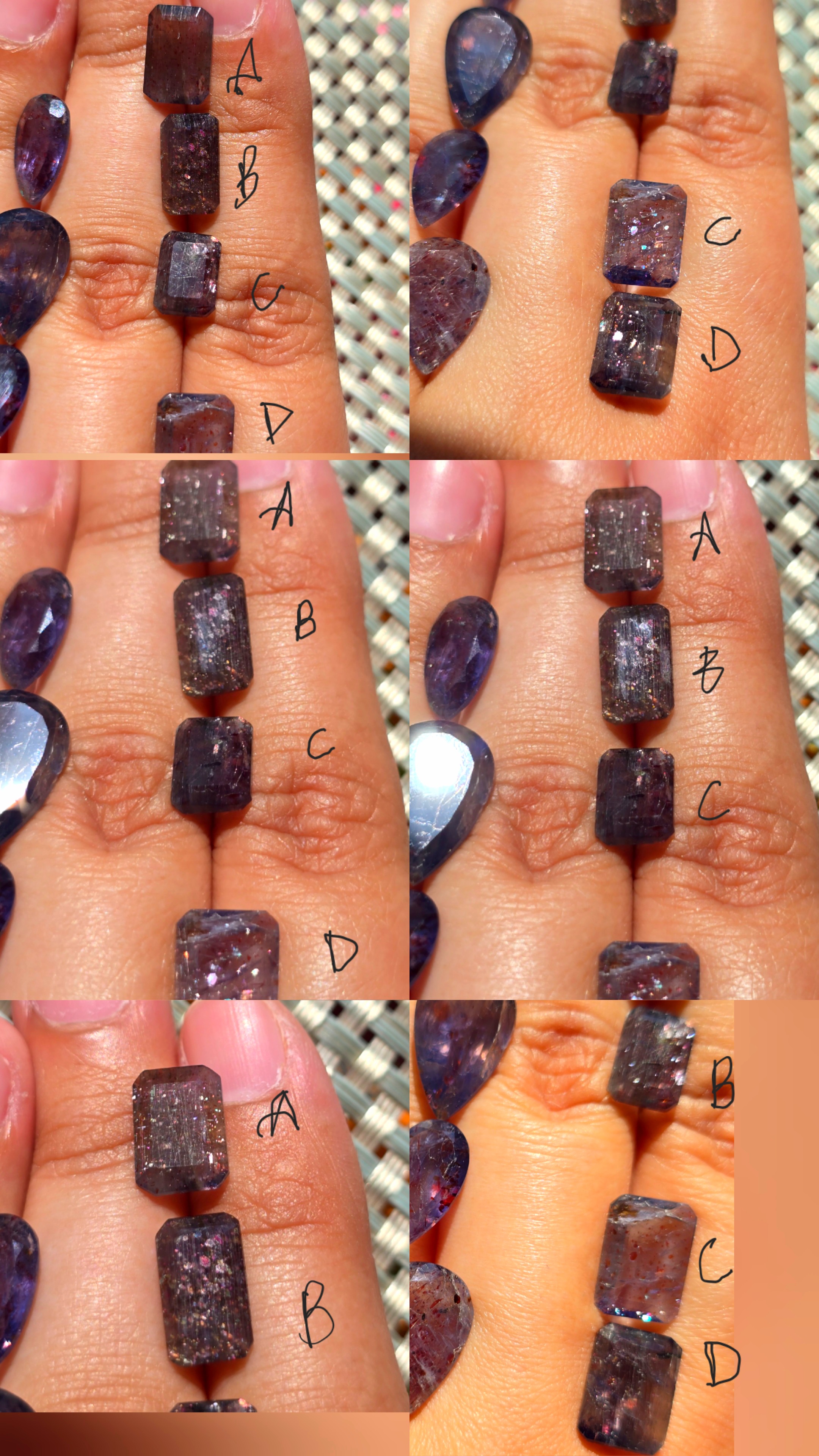 D babe - Bloodshot Iolite Ring CUSTOM Iolite Hematite Ring 12  thumbnail 3