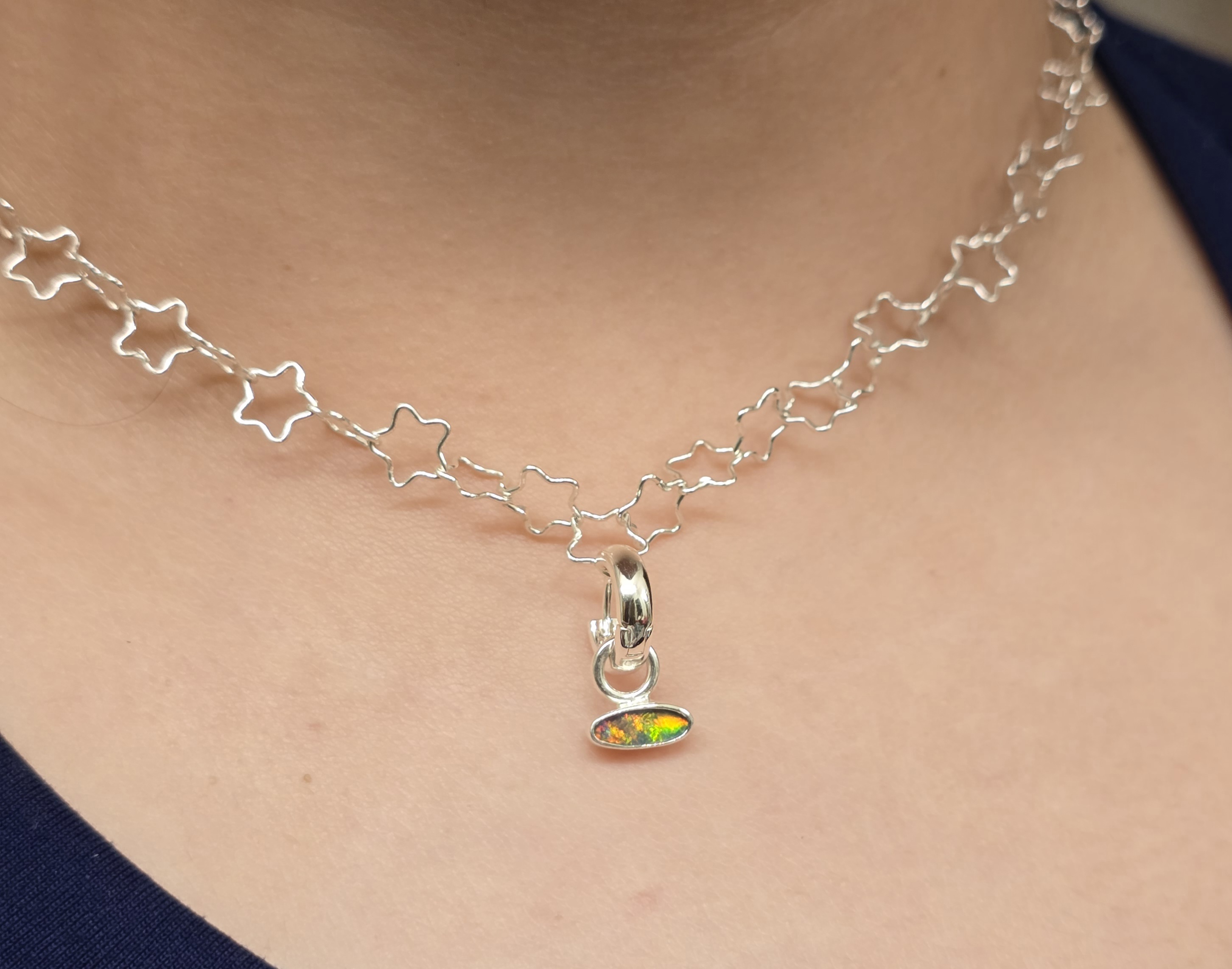 925 silver CHAINS: DISC , STAR , HEART link thumbnail 5