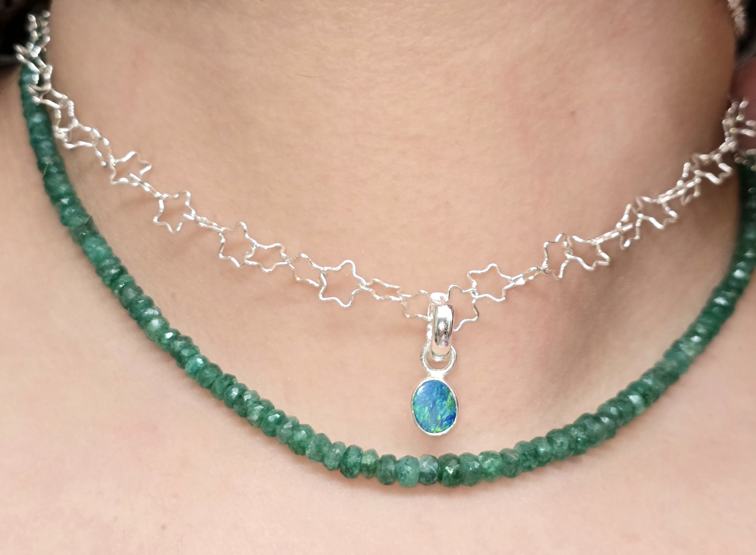 925 silver CHAINS: DISC , STAR , HEART link thumbnail 6