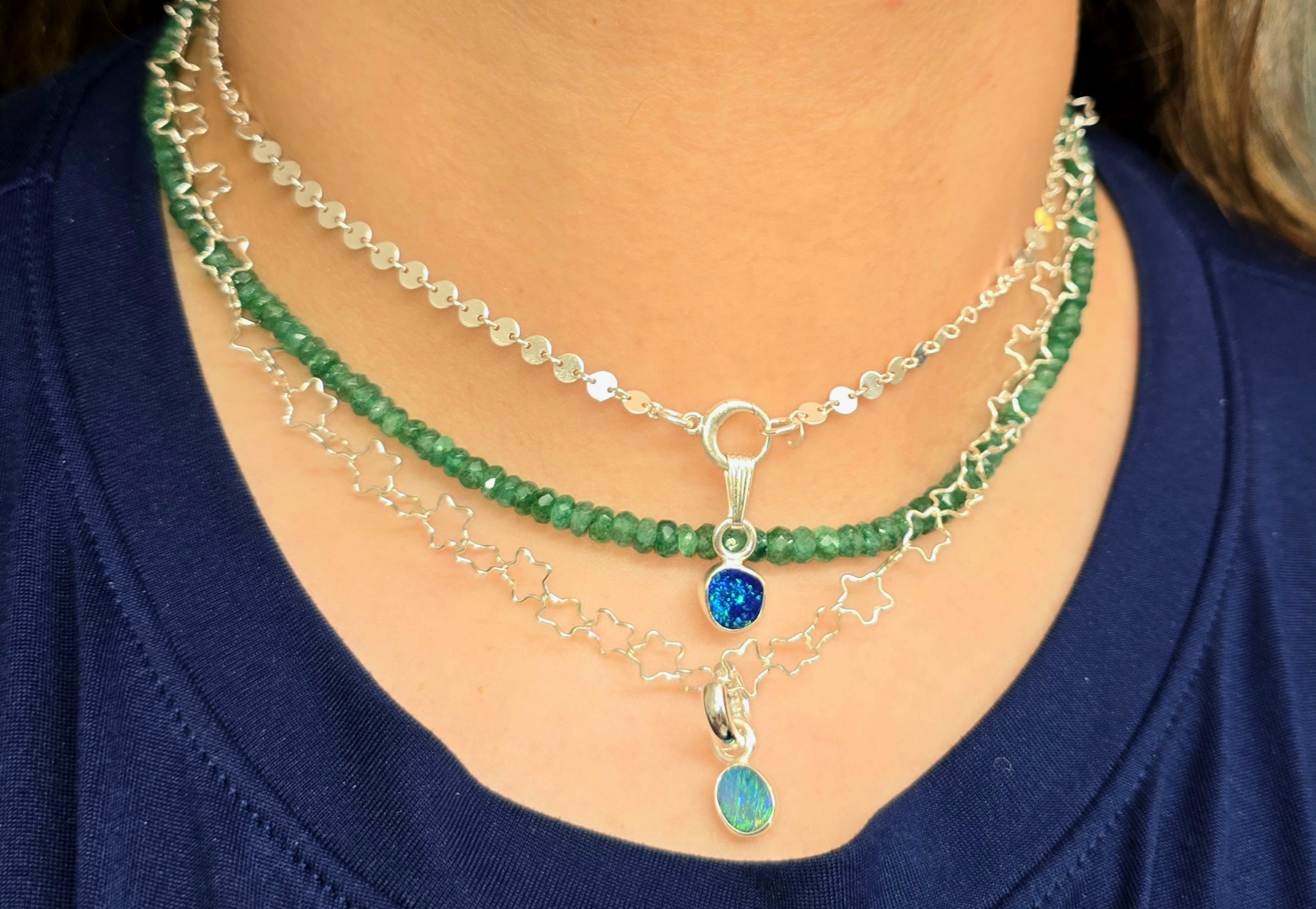925 silver CHAINS: DISC , STAR , HEART link thumbnail 7