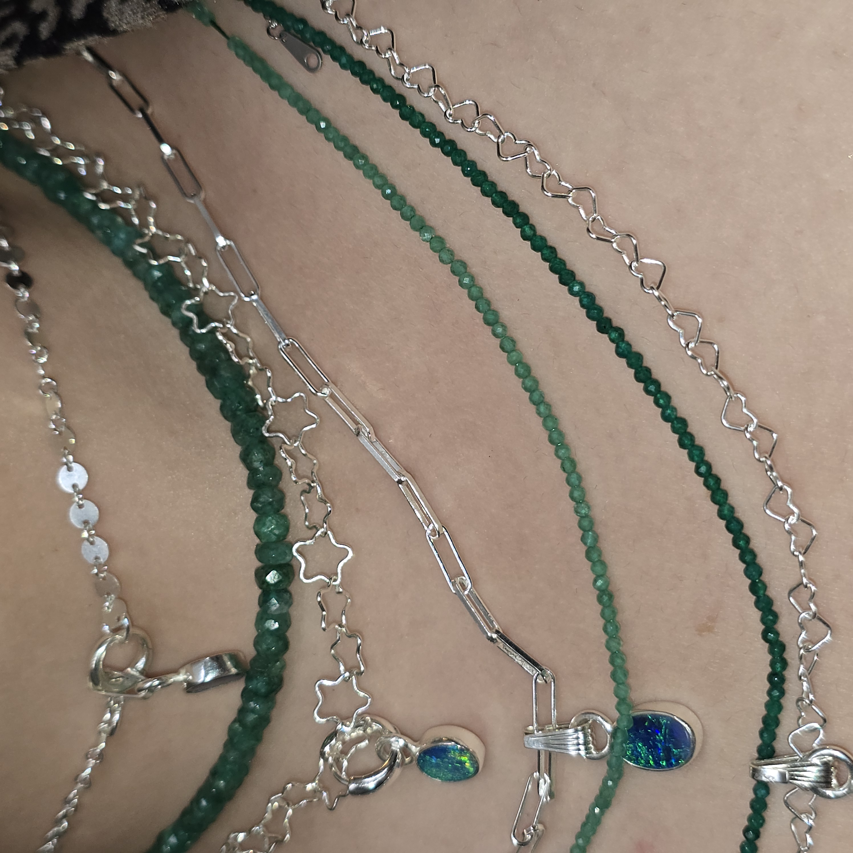 925 silver CHAINS: DISC , STAR , HEART link thumbnail 4