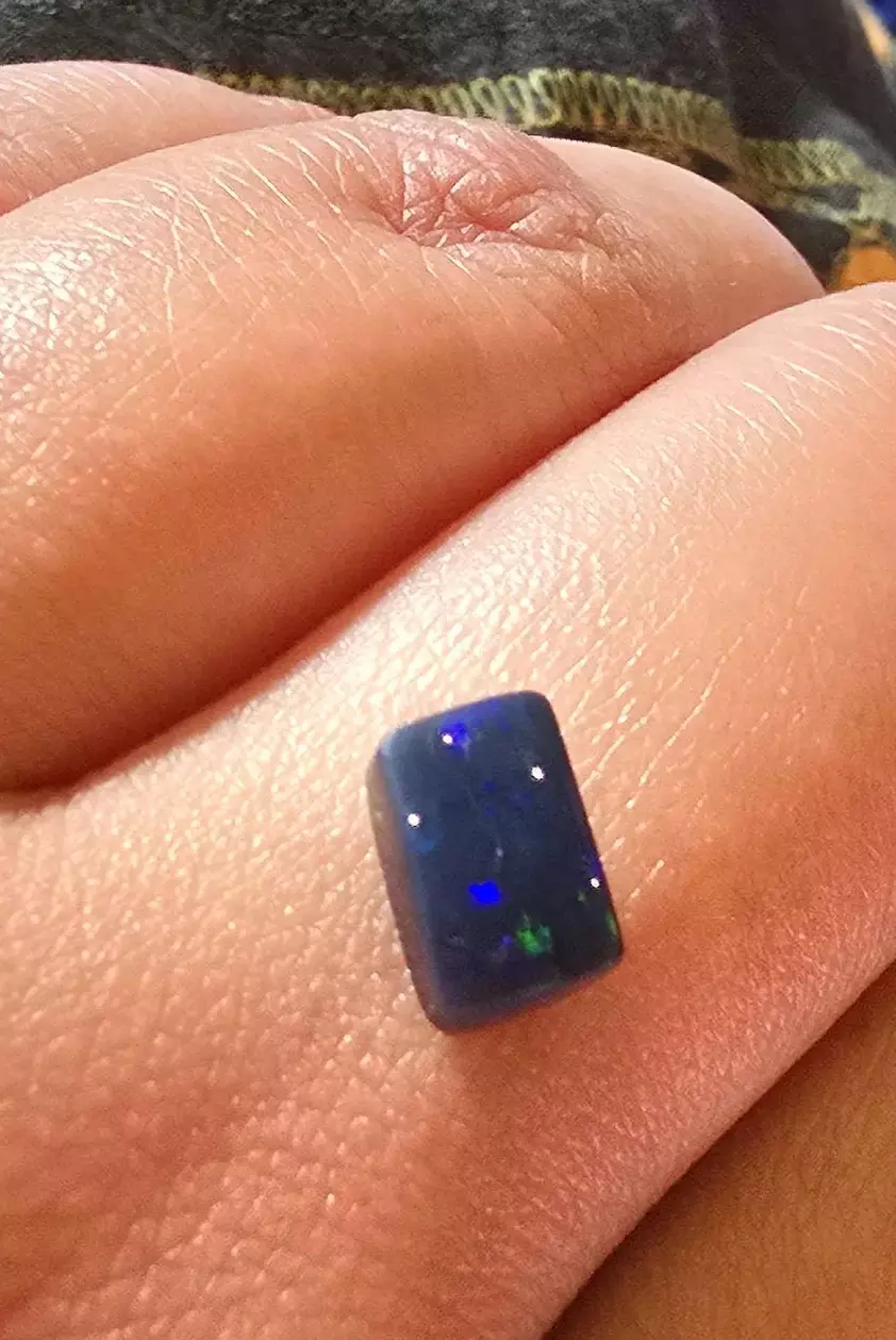 Black Boulder Opals, Custom Natural Australian Opal Ring thumbnail 9