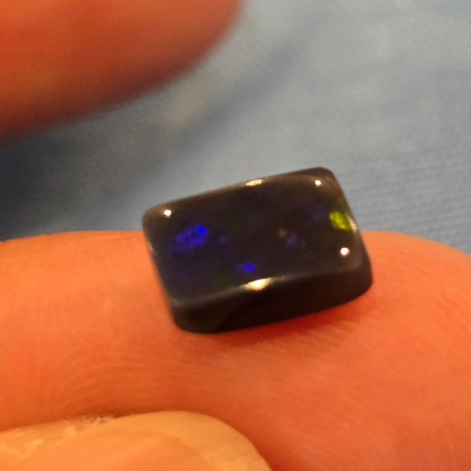 Black Boulder Opals, Custom Natural Australian Opal Ring thumbnail 16