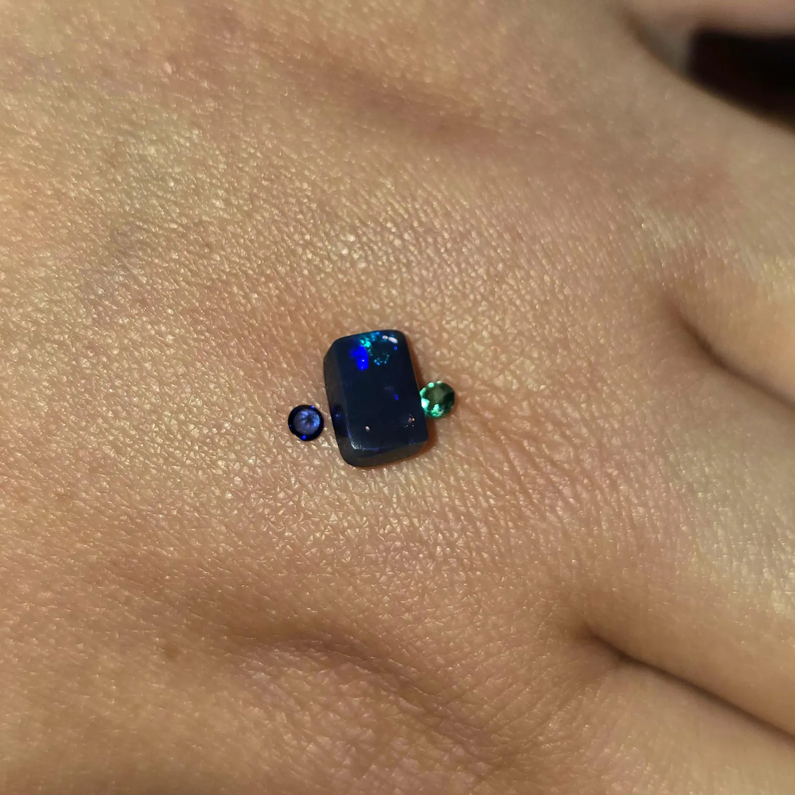 Black Boulder Opals, Custom Natural Australian Opal Ring thumbnail 5