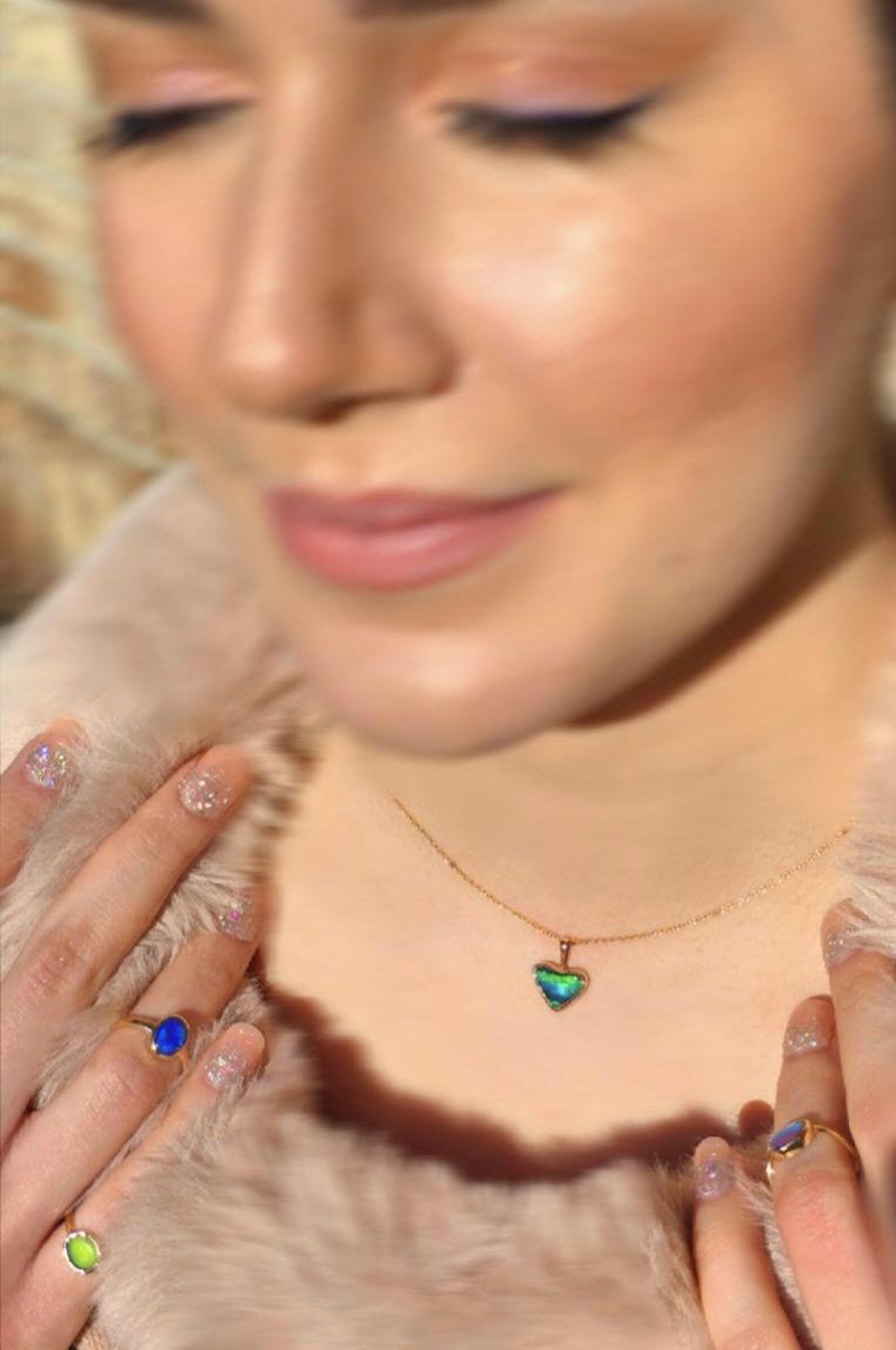 NEON Solid 9k Gold Natural Australian Opal Ring Size 4, Genuine Black Opal Ring, Fine Gold Opal Ring Jewelry Birthstone Engagement ring thumbnail 20