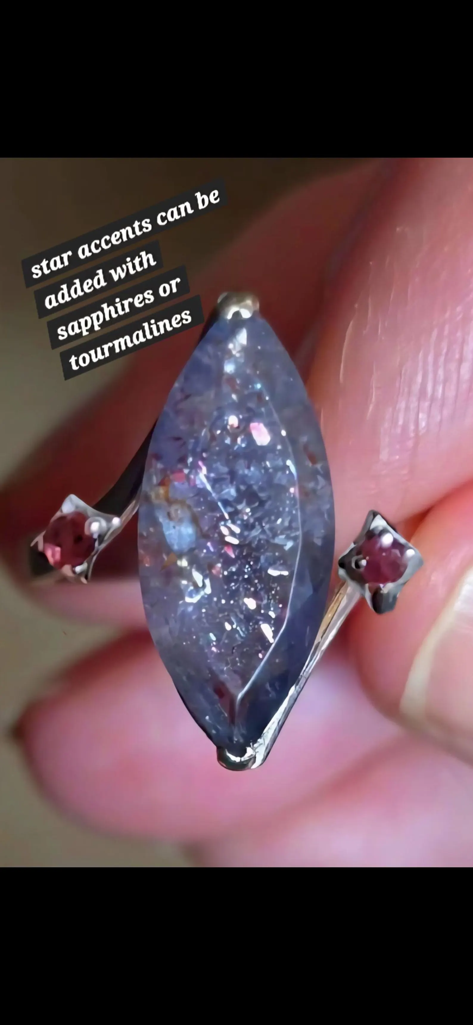 Mighty - Bloodshot Iolite Ring CUSTOM Iolite Hematite thumbnail 8
