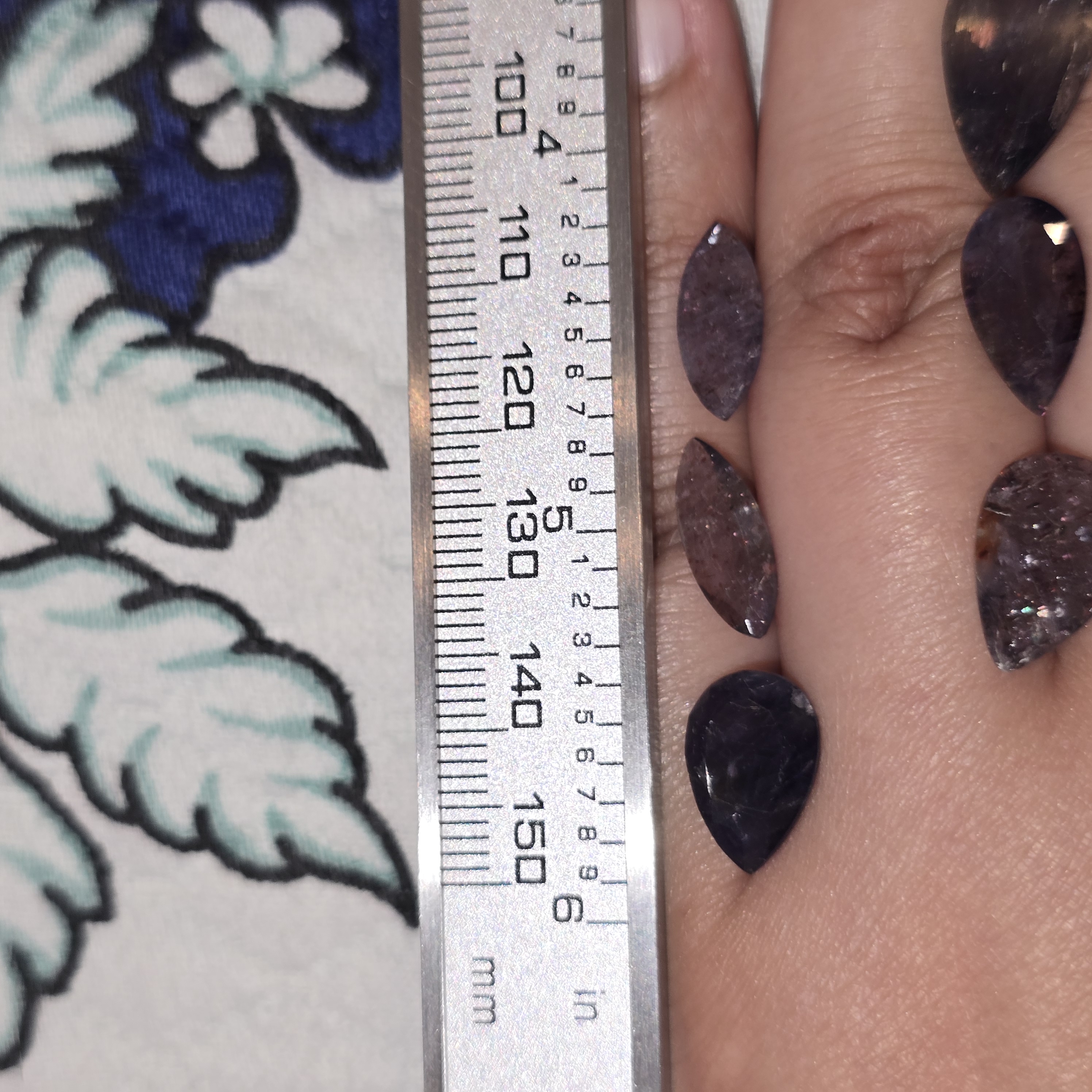 3 beauties -Bloodshot Iolite Ring CUSTOM Iolite Hematite Ring Marquise  thumbnail 15